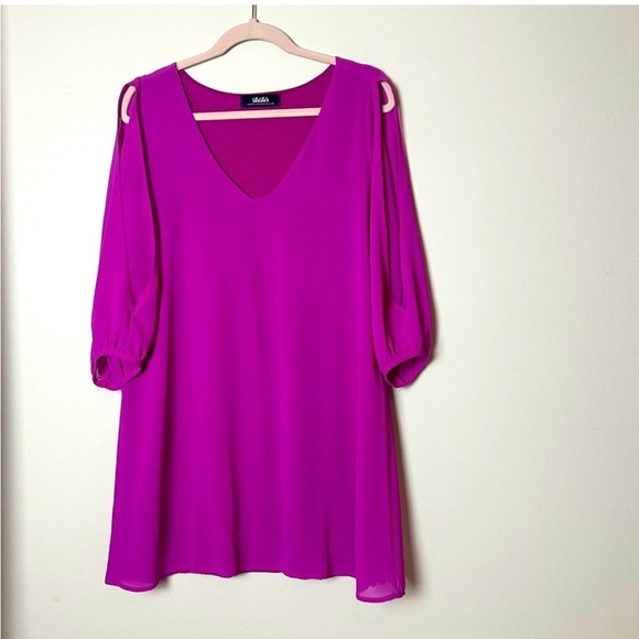 Lulu's Magenta High Low Dress - Picture 2 of 7